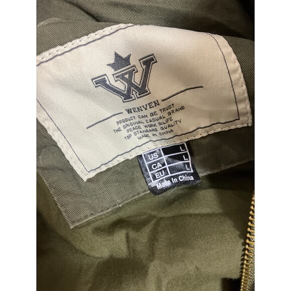 Wenven Women’s Large Utility Jacket 100% Cotton w/ Removeable Hood - Picture 2 of 6